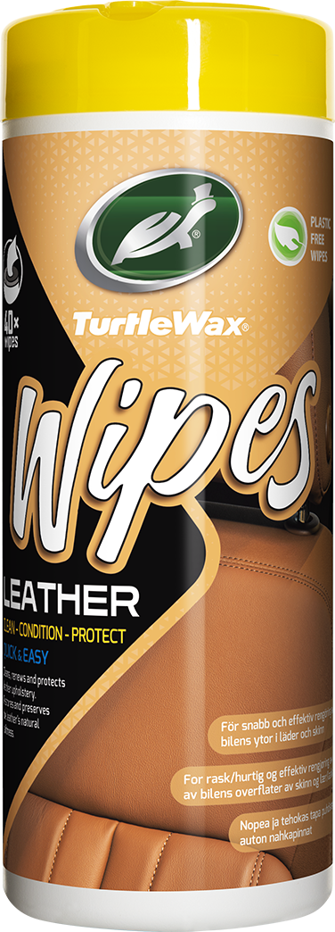 Turtle Wax Leather Wipes, 32st wipes