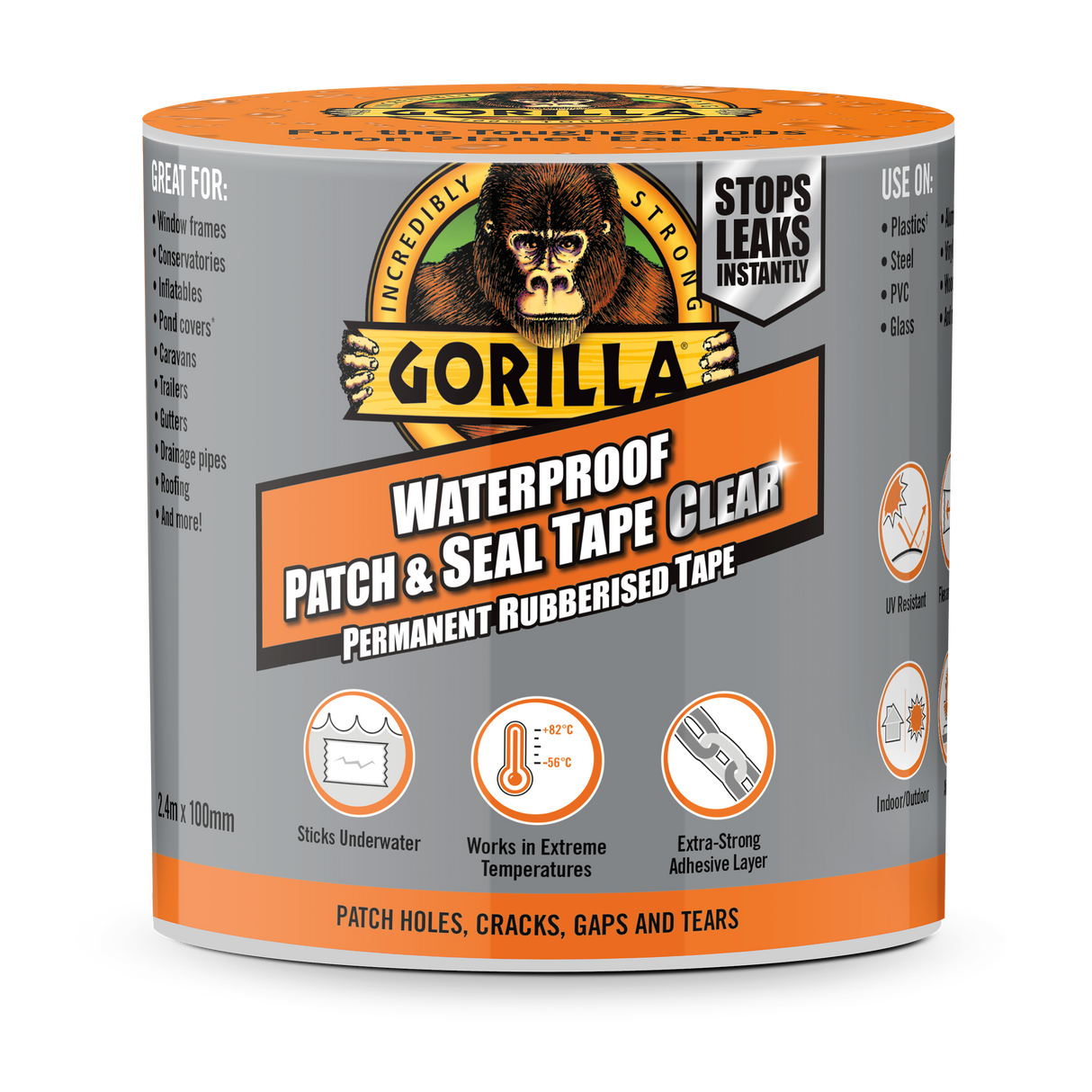 Gorilla Tape Patch & Seal Clear 2,40 m x 100mm