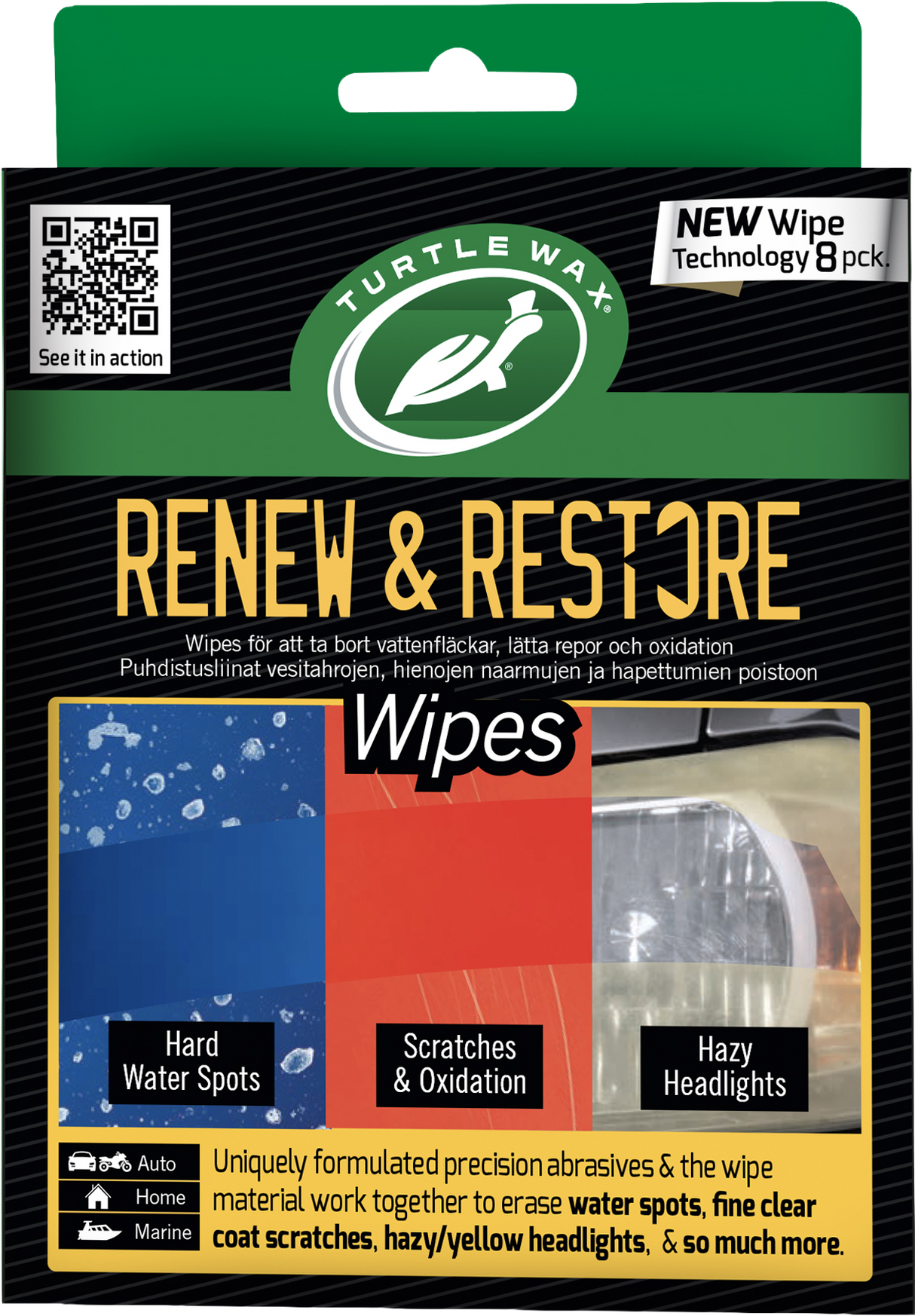 Turtle Wax Renew & Restore Wipes