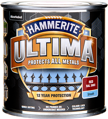 Hammerite Ultima Slätlack Röd 250ml